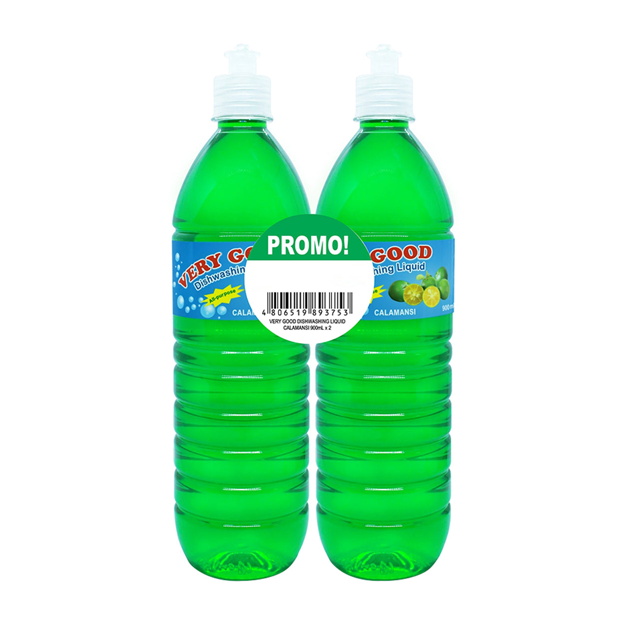 Very Good Dishwashing Liquid Calamansi 2x900ml Twin Pack