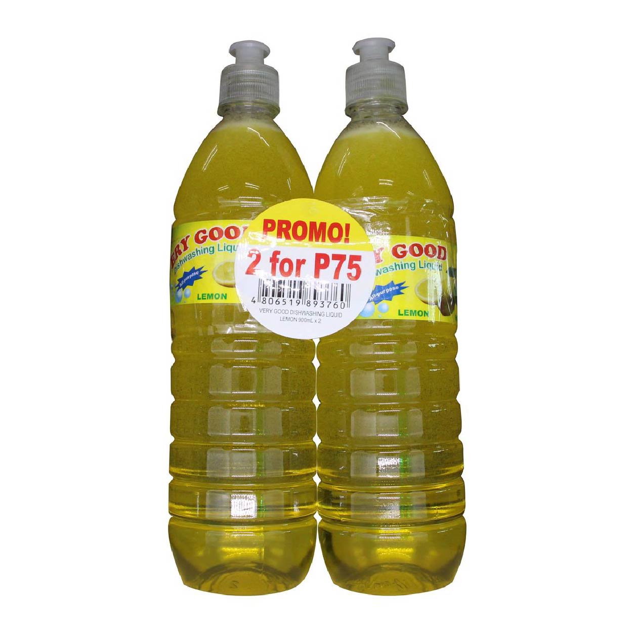 Very Good Dishwashing Liquid Lemon 2x900ml Twin Pack