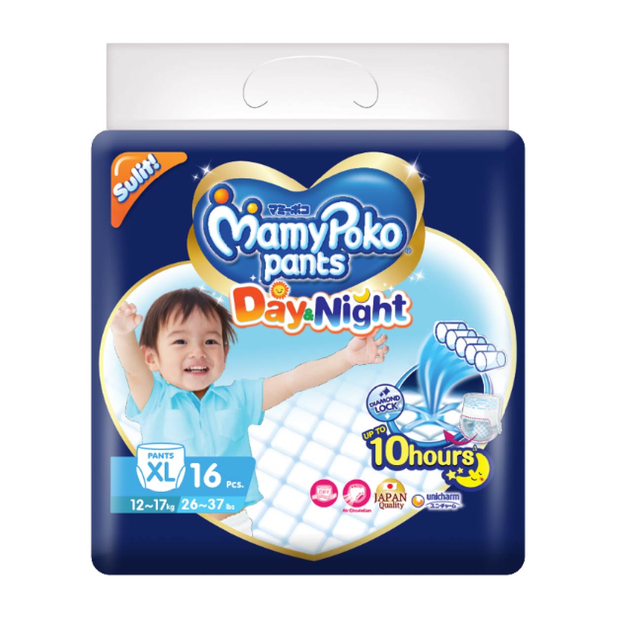 Mamy Poko Pants Day&Night Baby Diaper XL 16s