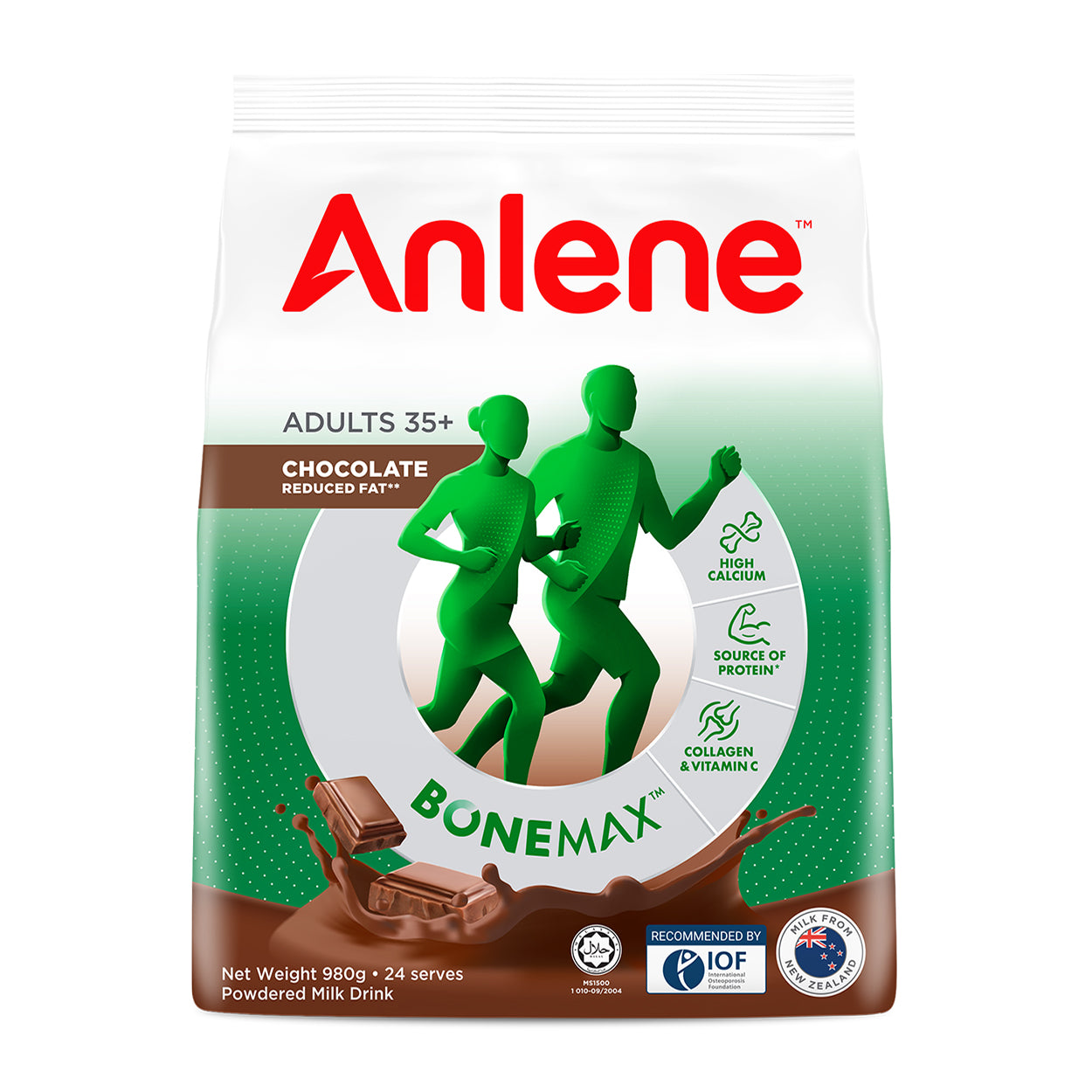 Anlene Bonemax Adults 35+ Powdered Milk Drink Chocolate 980g