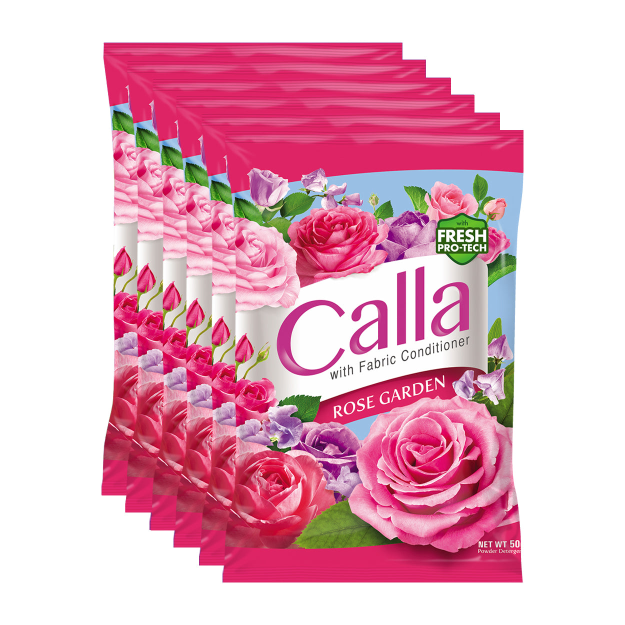 Calla Detergent Powder with FabricConditioner RoseGarden 6x45/50g