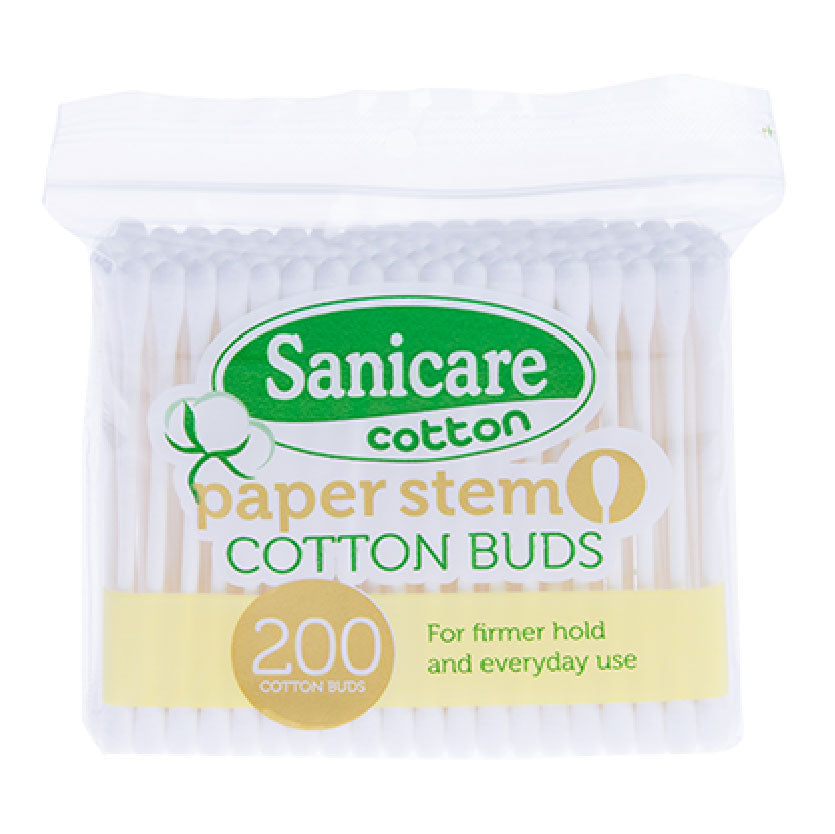 Sanicare Cotton Buds Paper Stem 200 Tips