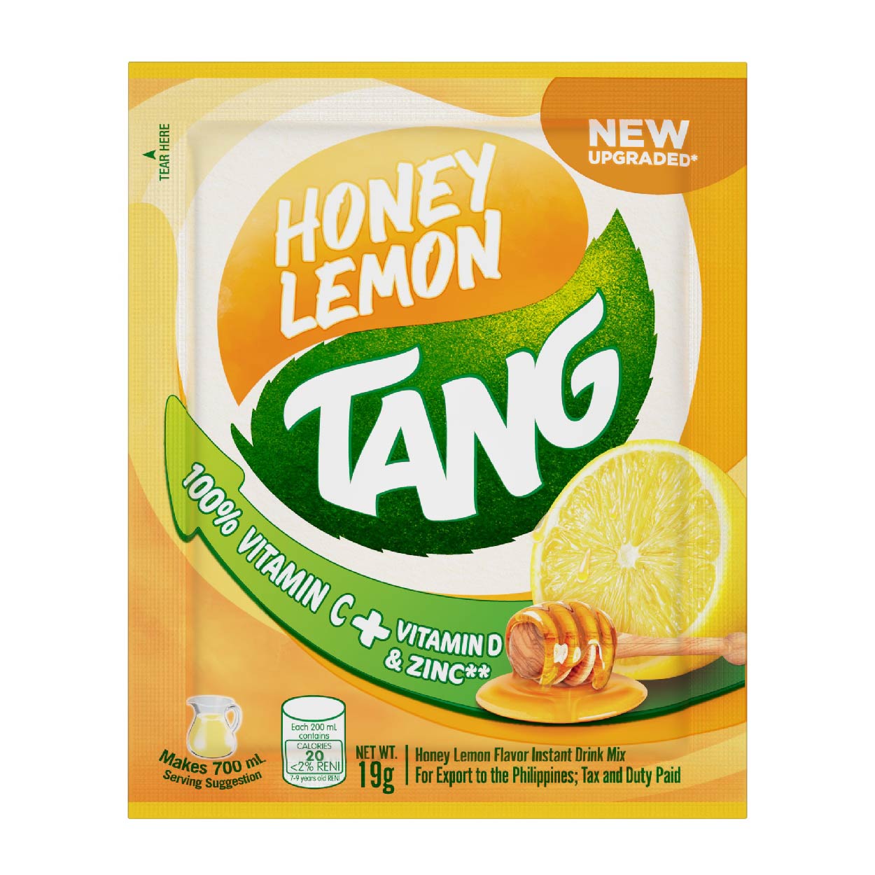 Tang Honey Lemon Flavor Instant Drink Mix 19g
