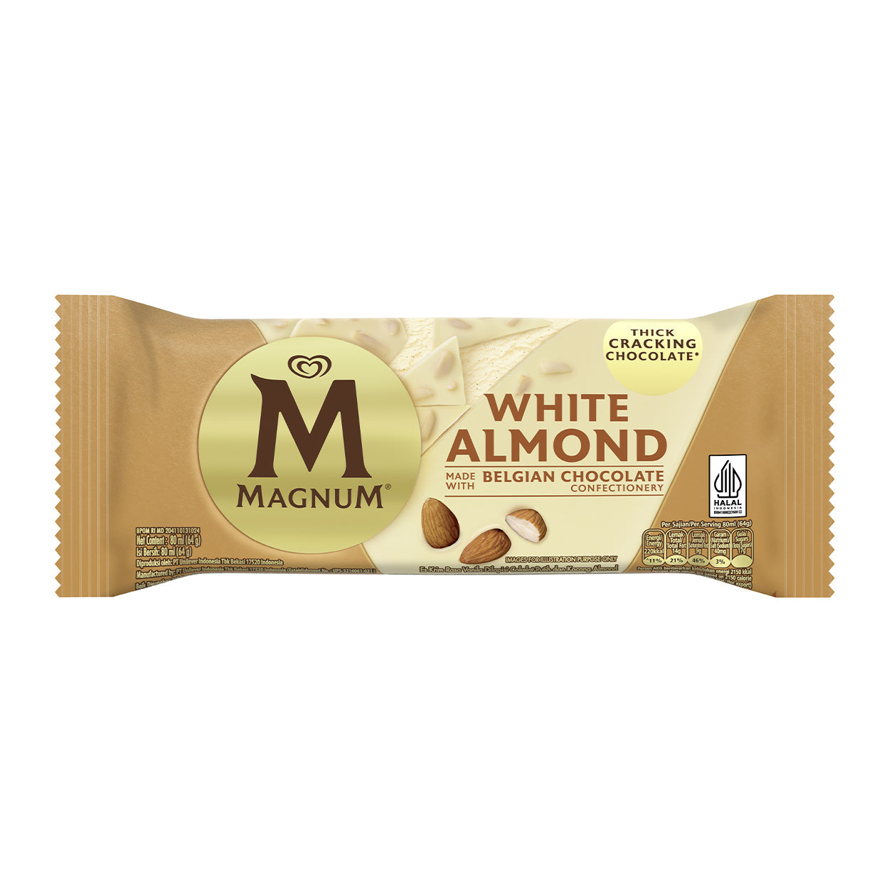 Selecta Magnum White Almond Ice Cream Stick 80ml