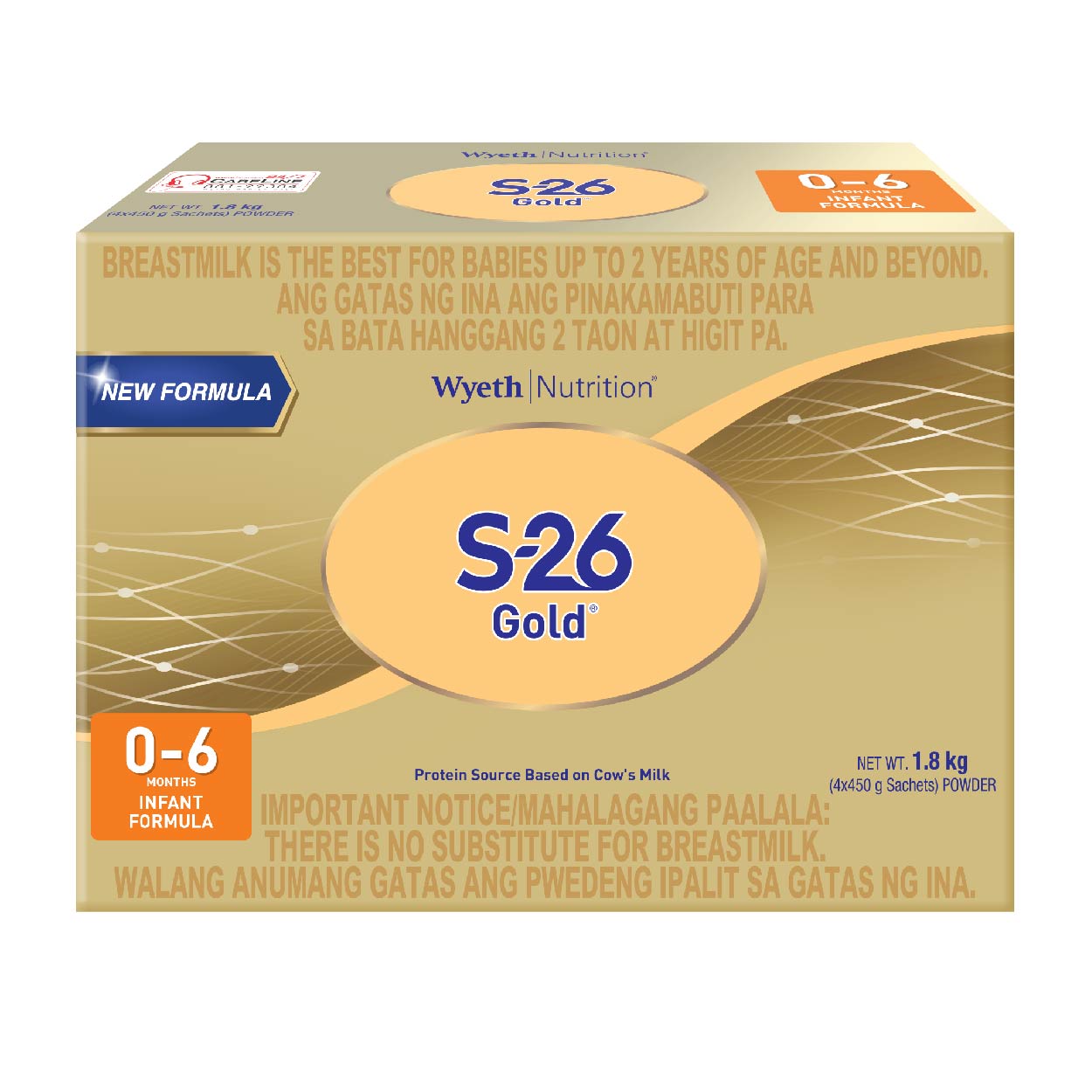 S-26 Gold Infant Formula 0-6 months 1.8kg