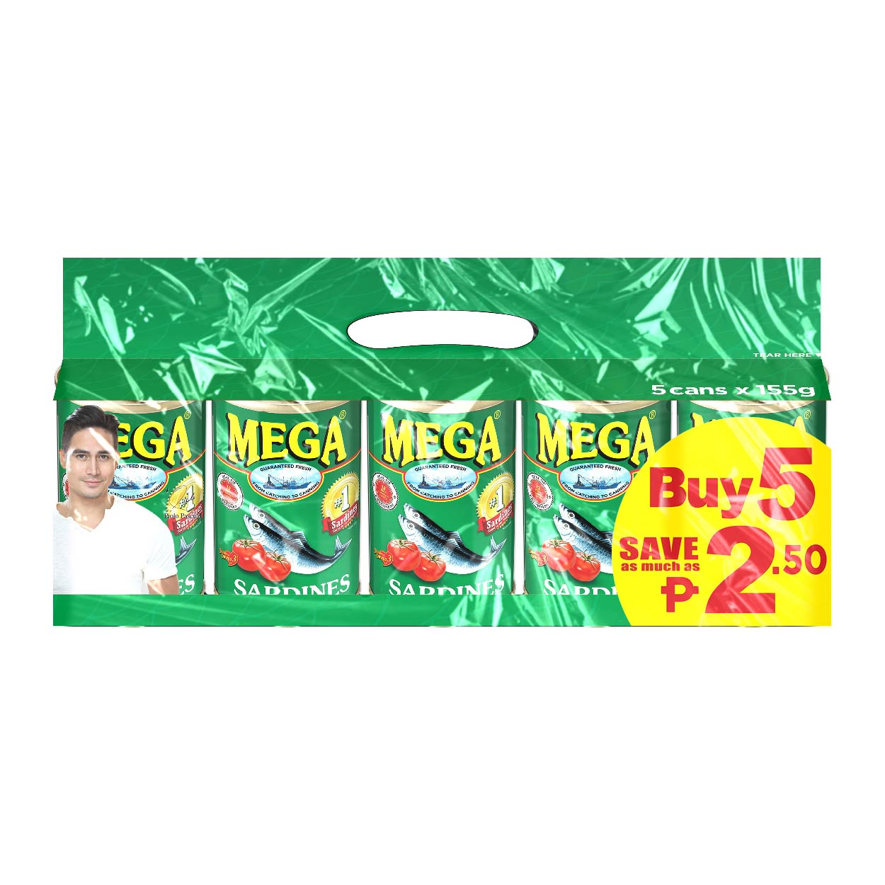 Mega Sardines in Tomato Sauce 5x155g SAVE