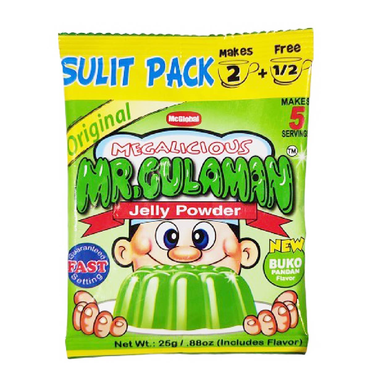 Original Mr Gulaman Jelly Powder Buko Pandan Flavor 25g