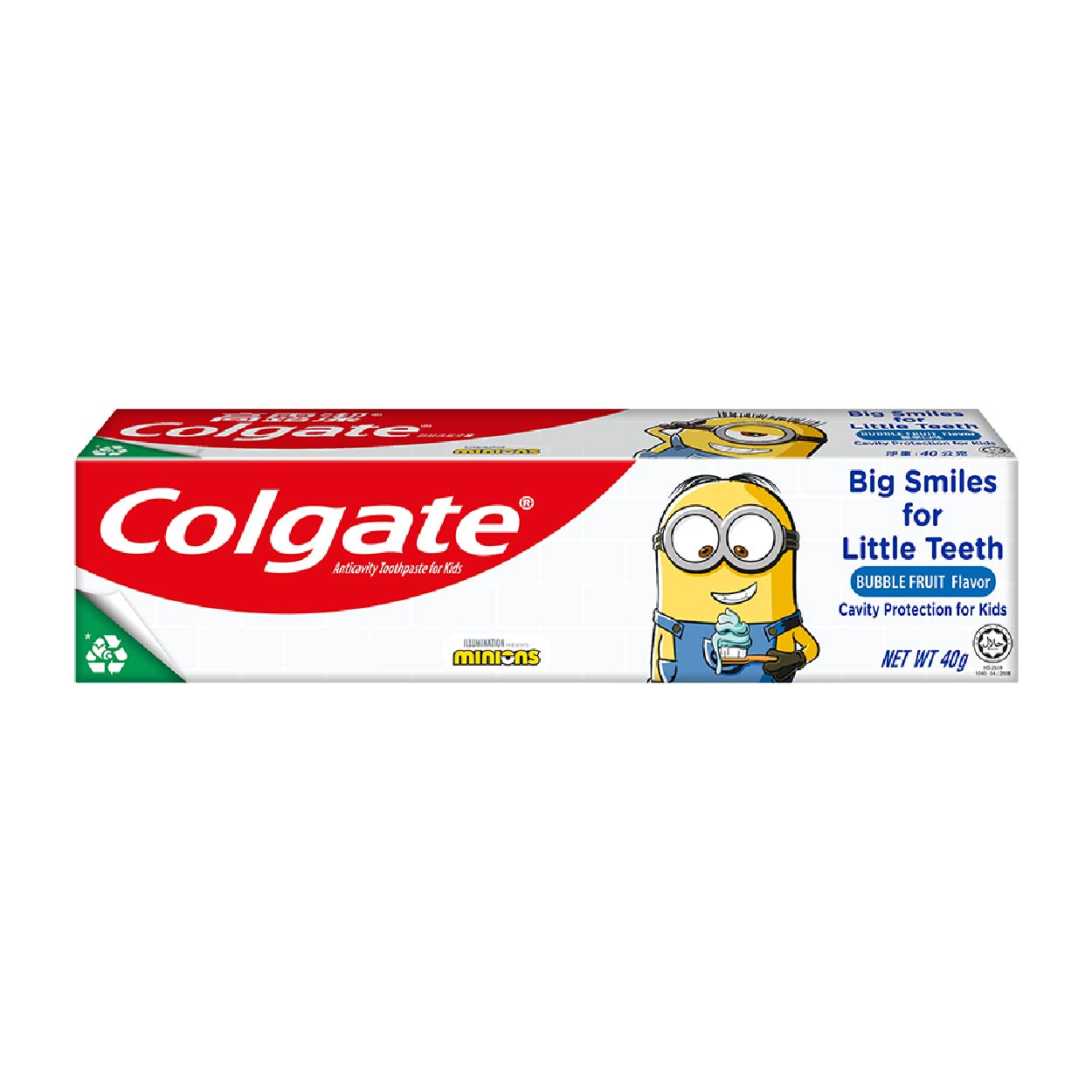 Colgate Toothpaste Kids Minions Bubble Fruit Flavor 40g