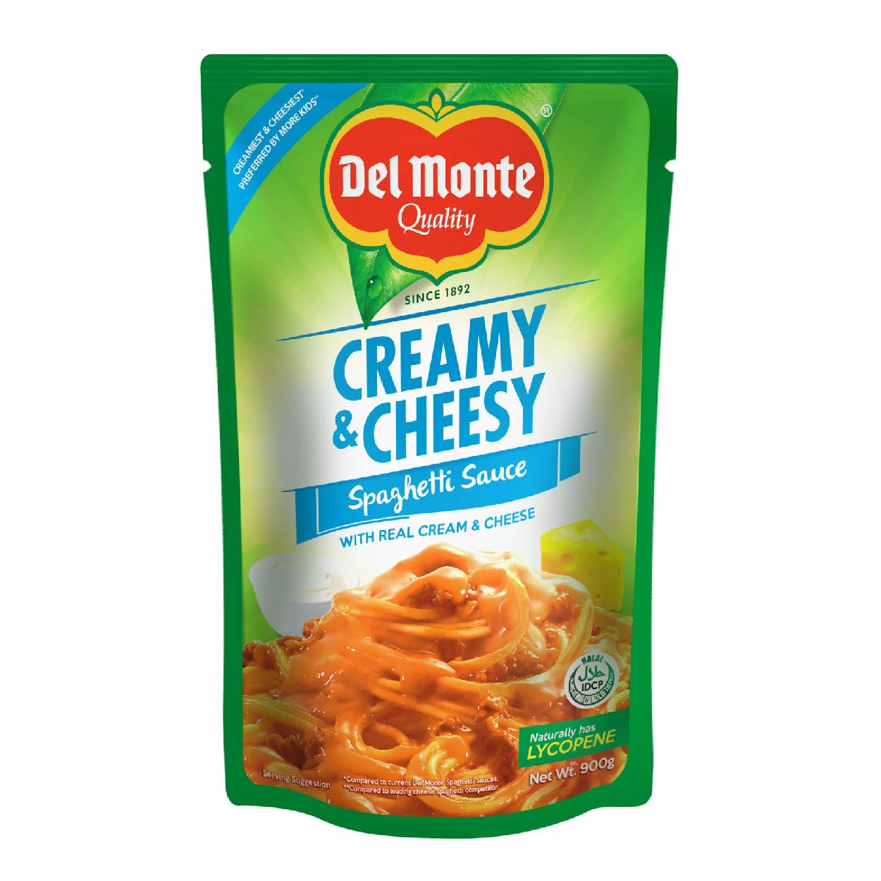 Del Monte Spaghetti Sauce Creamy & Cheesy Pouch 900g