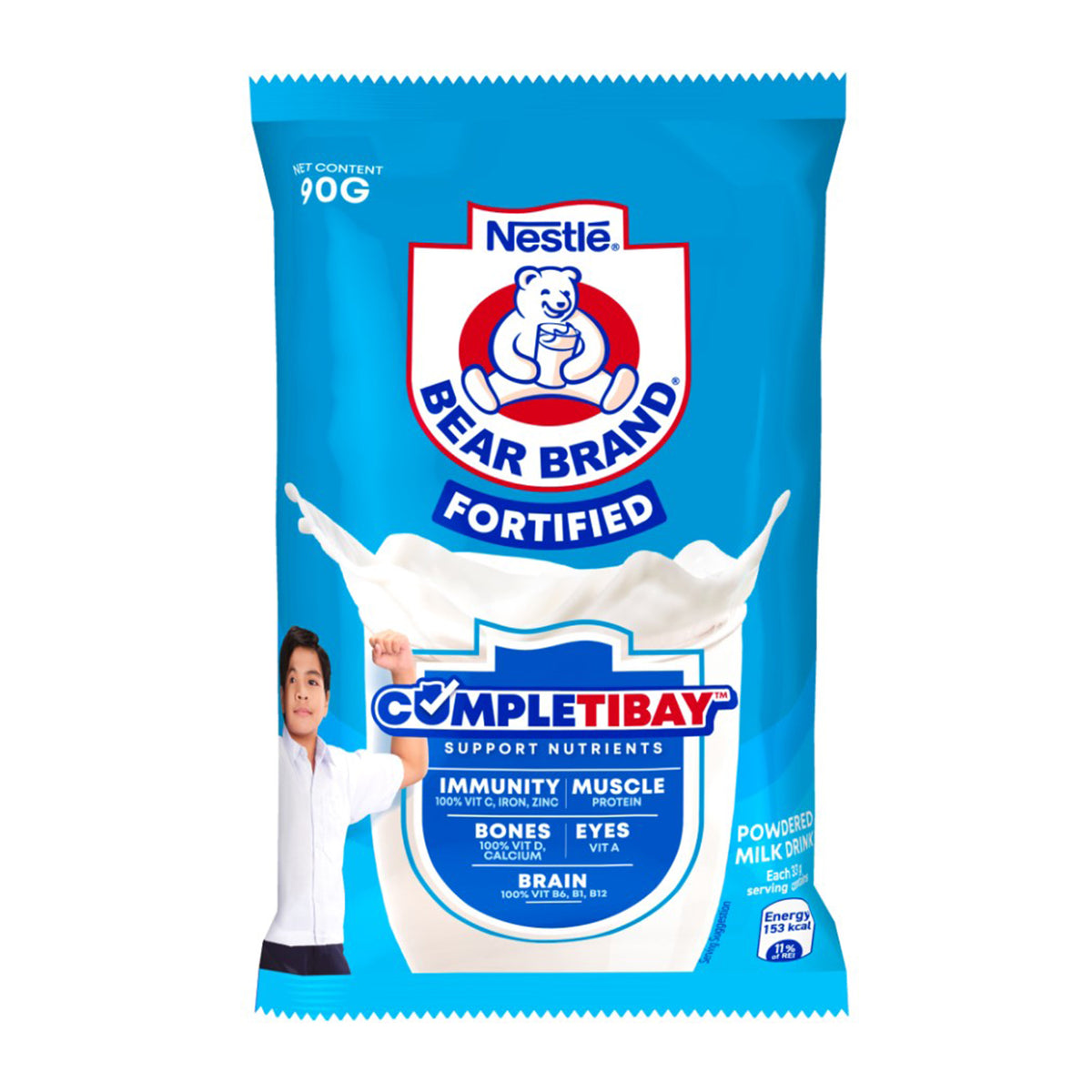 Bear Brand Fortified Powdered Milk Drink 90g