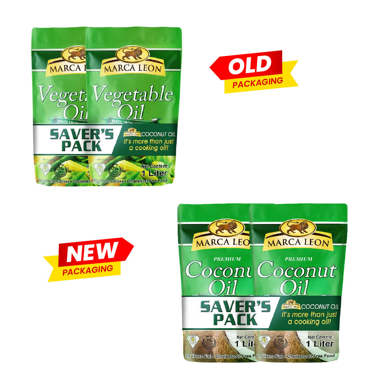 Marca Leon Premium Coconut Oil Pouch 2x1L SAVE