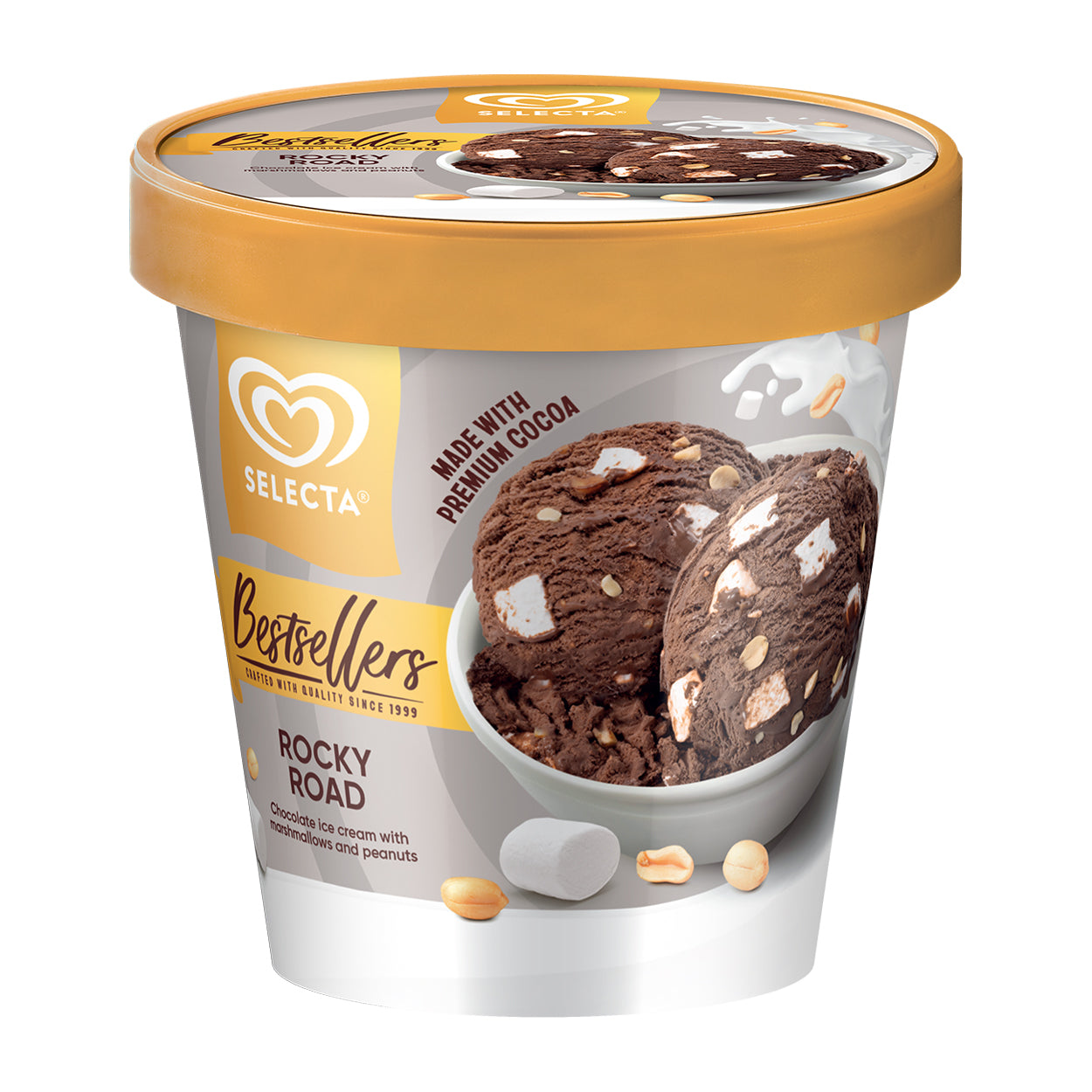 Selecta Rocky Road Ice Cream Pint 450ml