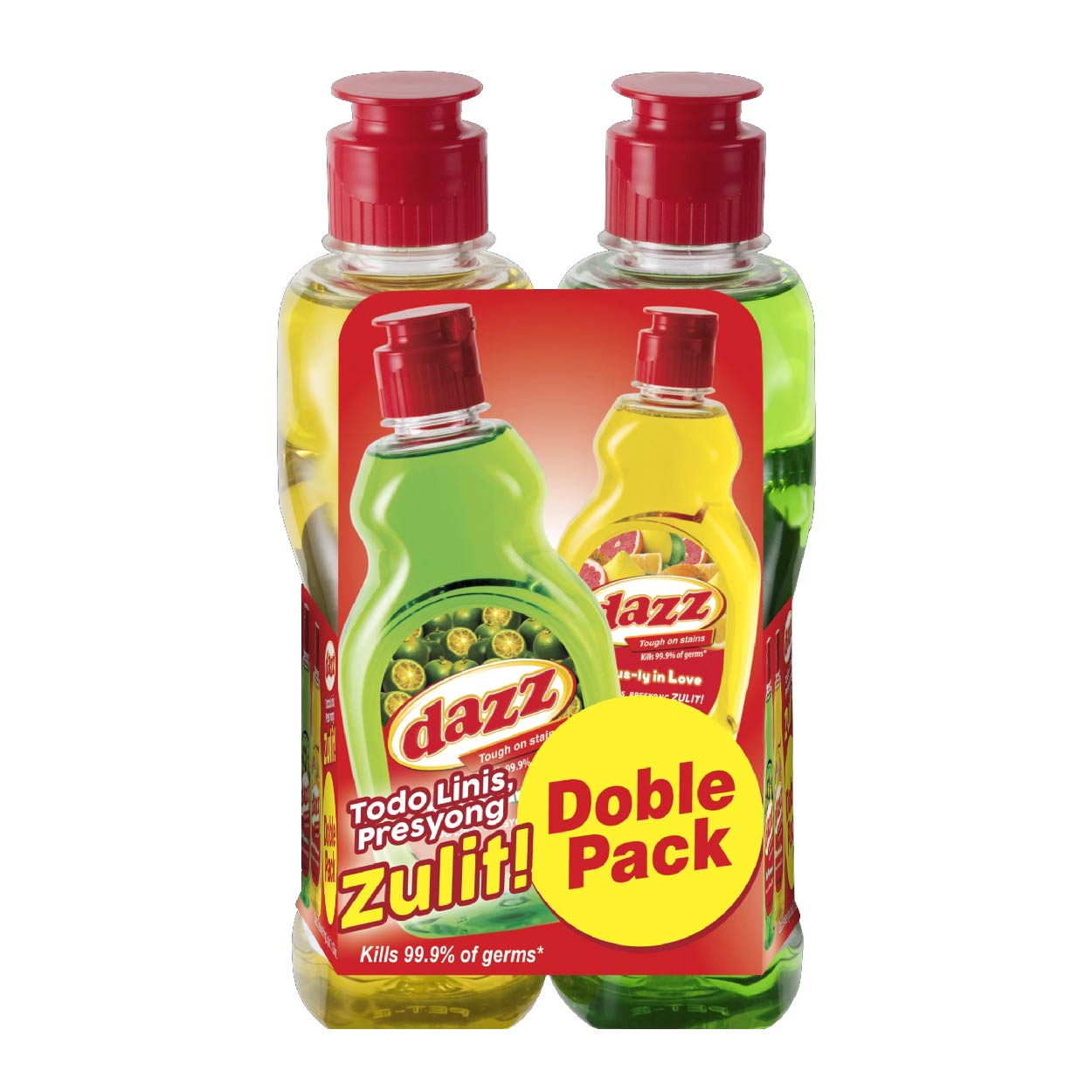 Dazz Dishwashing Liquid Kalamansi+Citrus Zulit Doble Pack 250ml