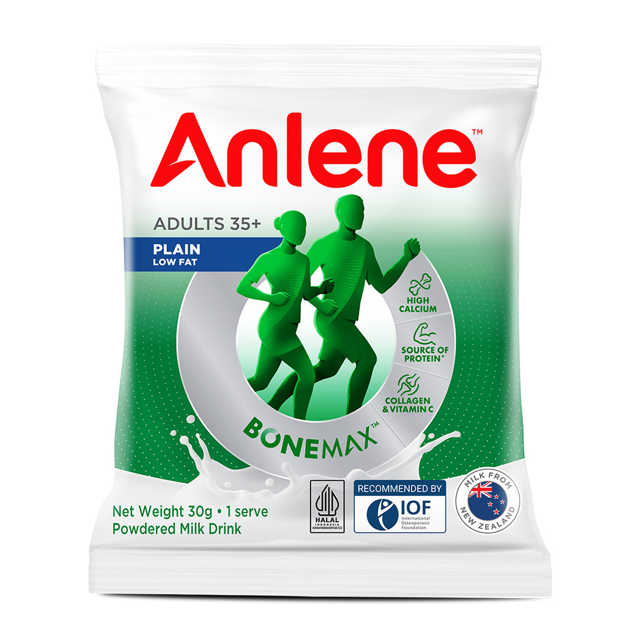 Anlene 3x Low Fat Milk Powder for Adults Plain 30g