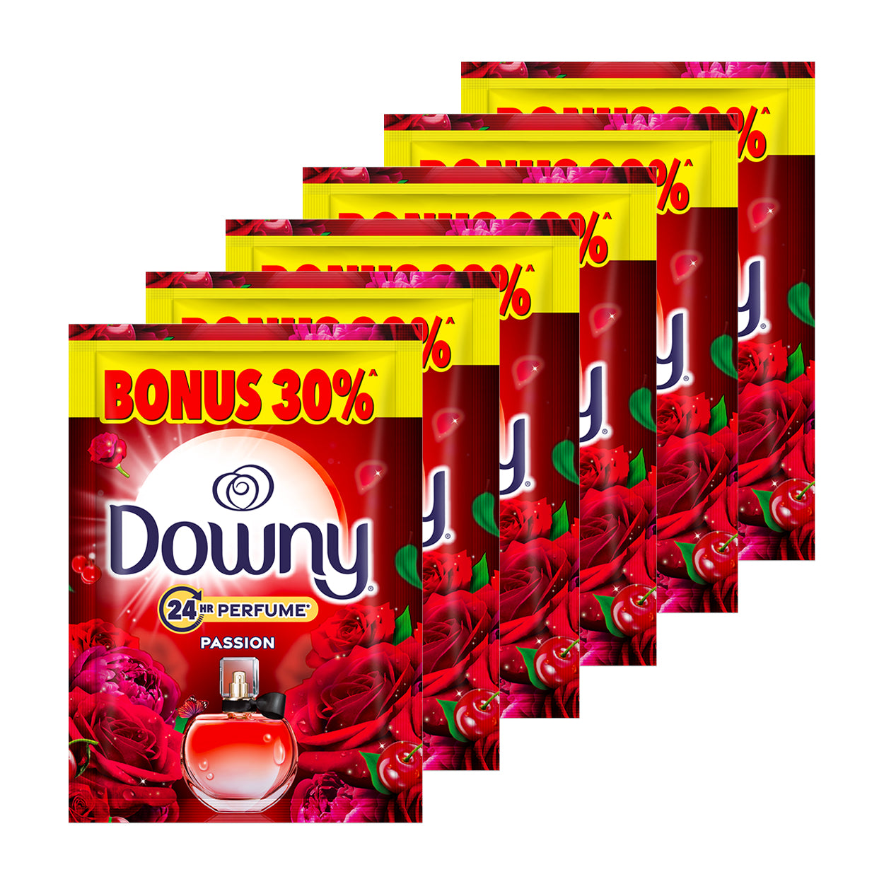 Downy Perfume Fabric Conditioner Odor Protection Passion 6x24ml