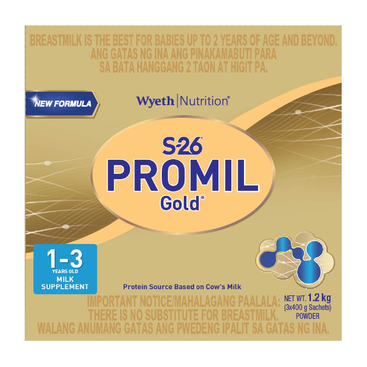 S-26 Promil Gold Milk Supplement 1-3 years old 1.2kg