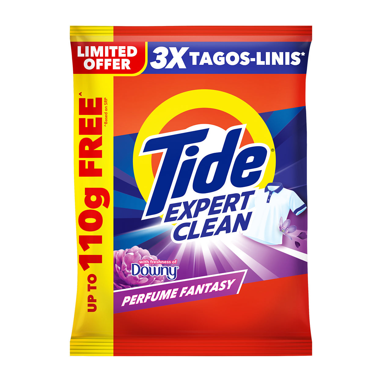 Tide Expert Clean Laundry Powder Downy Perfume Fantasy 585/700g