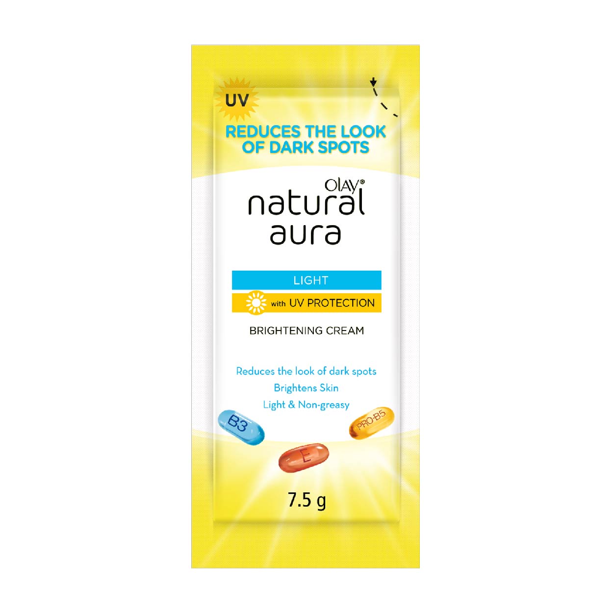 Olay Natural Aura Face Brightening Cream Light UV 7.5g