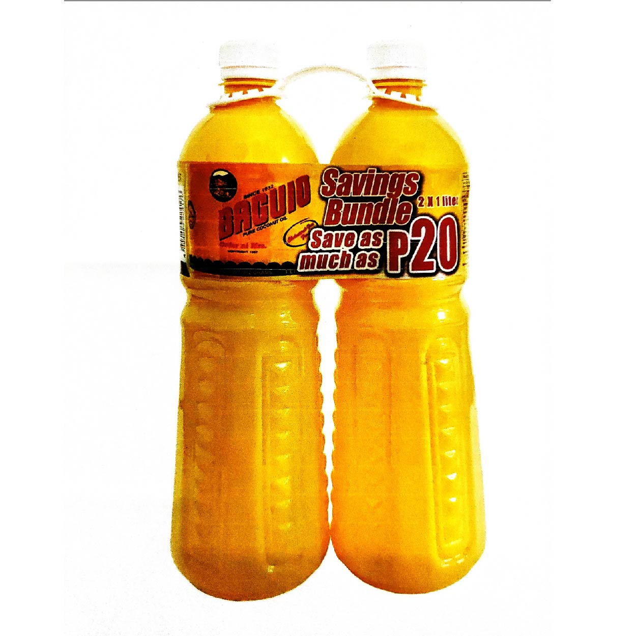 Baguio Pure Coconut Oil Plastic Bottle 2x1L SAVE