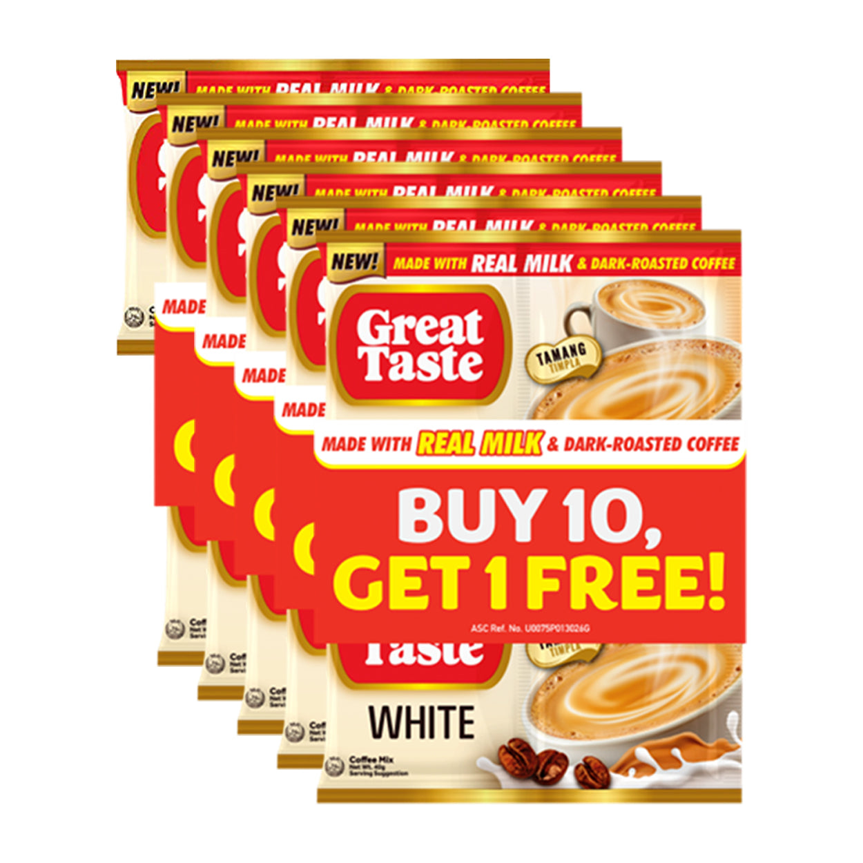 Great Taste White Coffee Mix Twin Pack 10x40g + Free