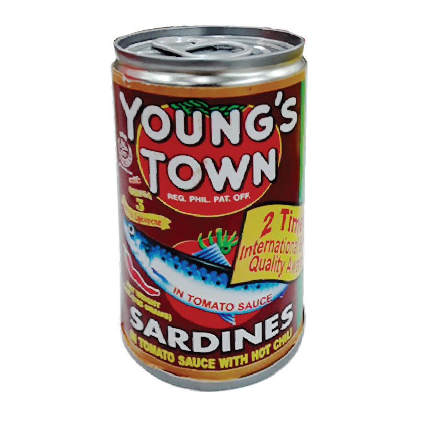 Young's Town Sardines in Tomato Sauce Hot Chili Easy Open 155g