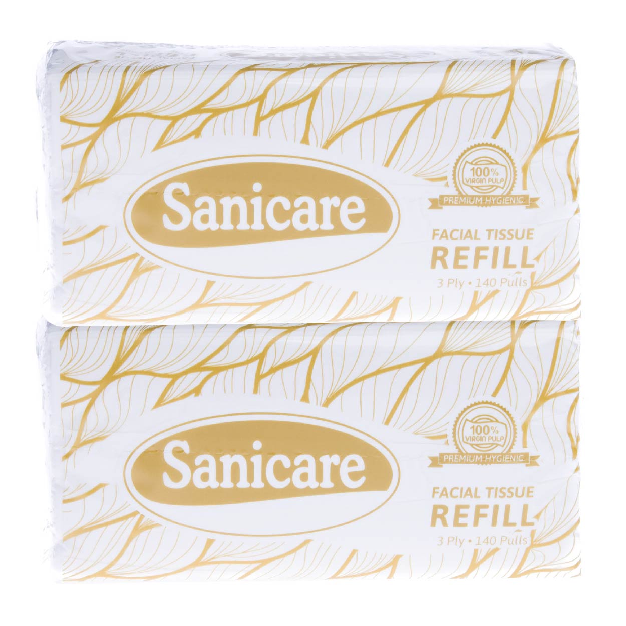 Sanicare Facial Tissue Econo 3 Ply 140 Pulls 2 Refills