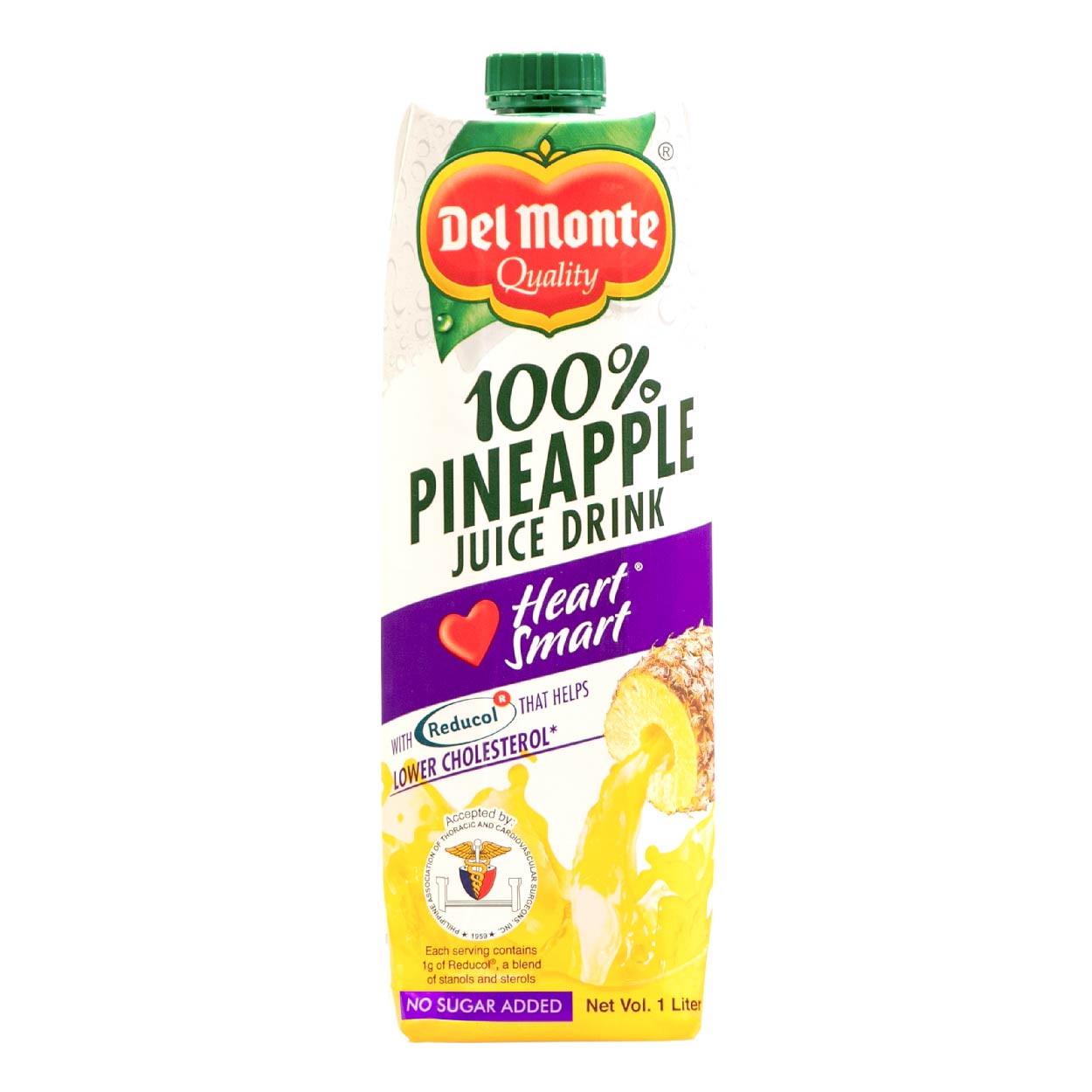 Del Monte 100% Pineapple Juice Drink Heart Smart 1L