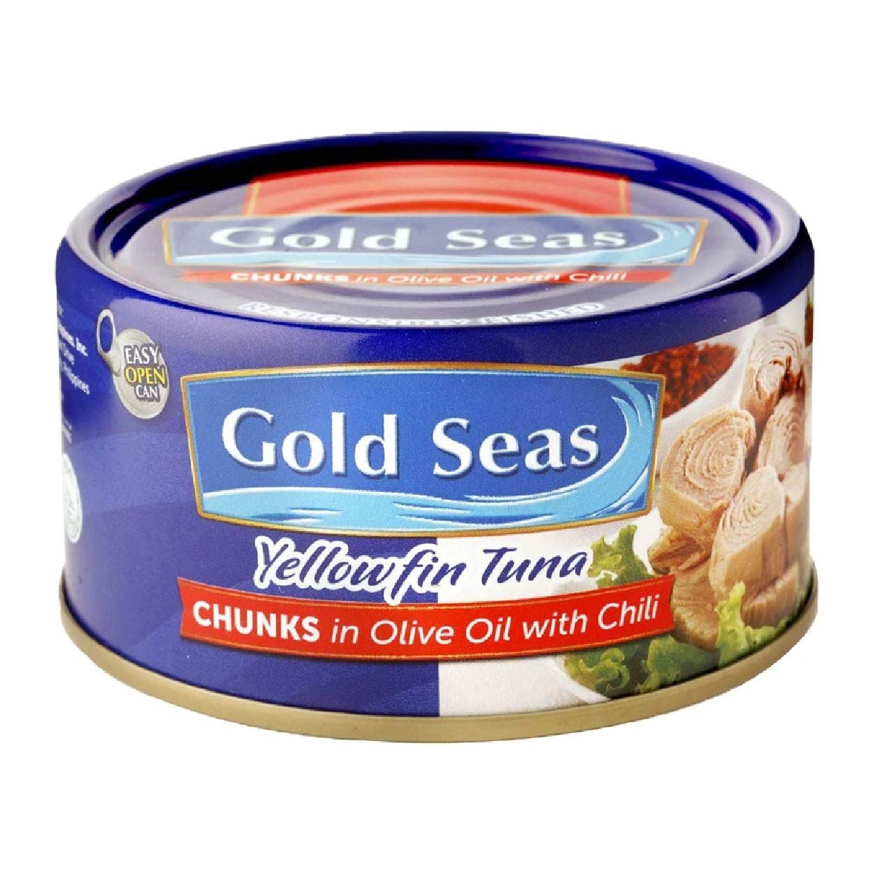 Gold Seas Yellowfin Tuna Chunks in Olive Oil with Chili 185g