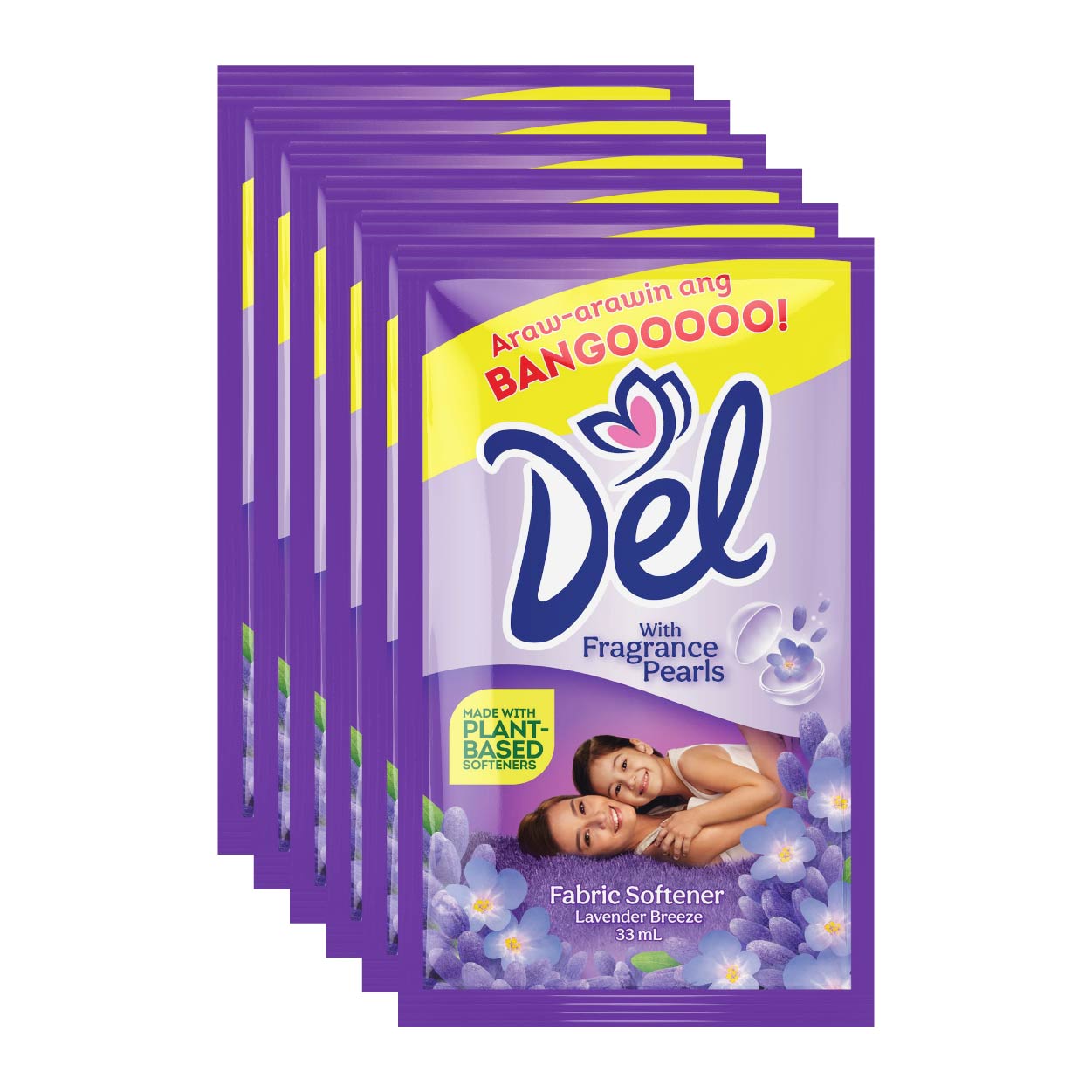 Del Fabric Softener Lavender Breeze Purple 6x33ml