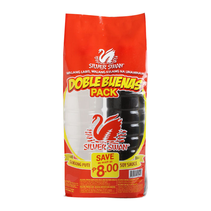 Silver Swan Doble Buenas Pack Vinegar 1L & Soy Sauce 1L SAVE