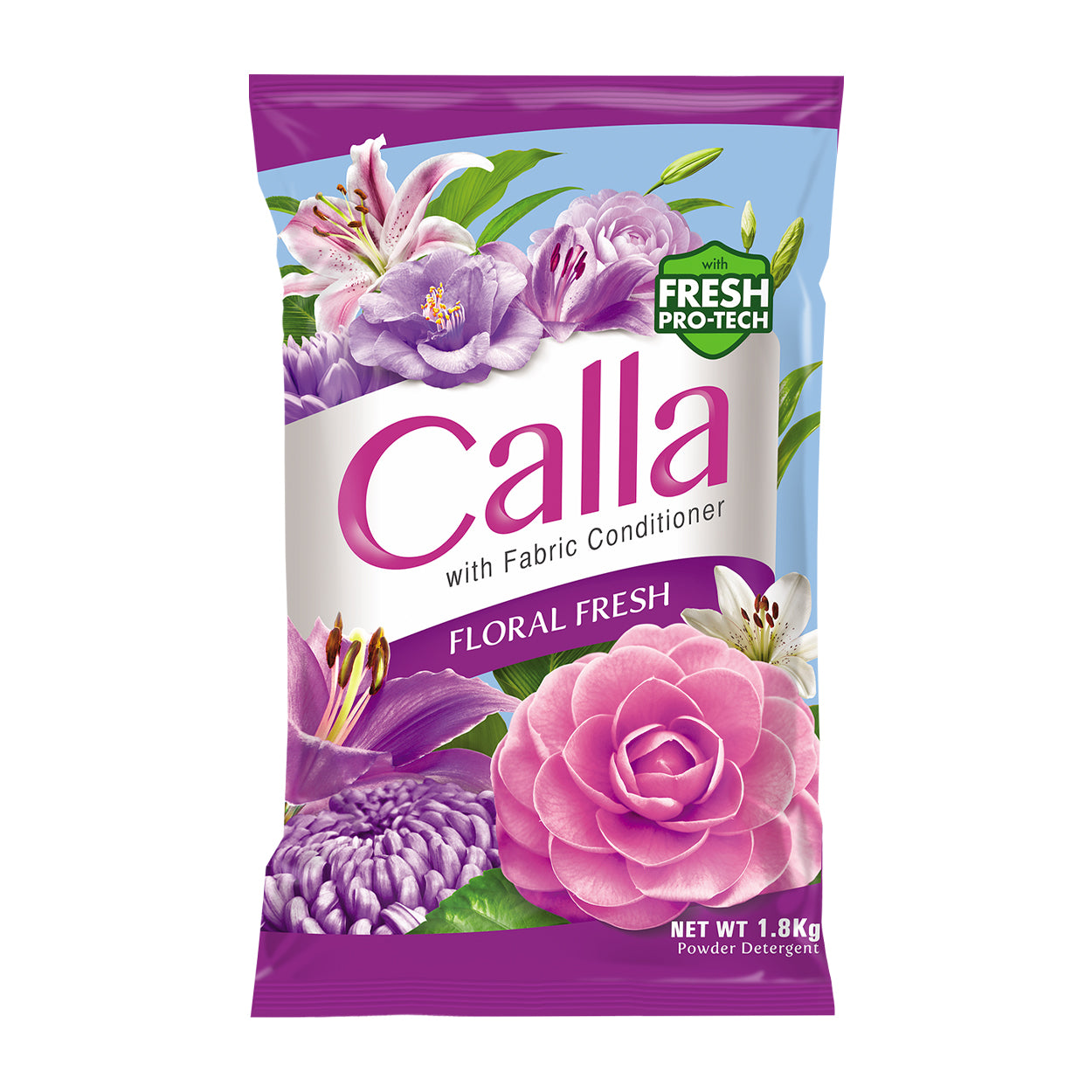 Calla Detergent Powder withFabricConditioner FloralFresh1.6/1.8kg