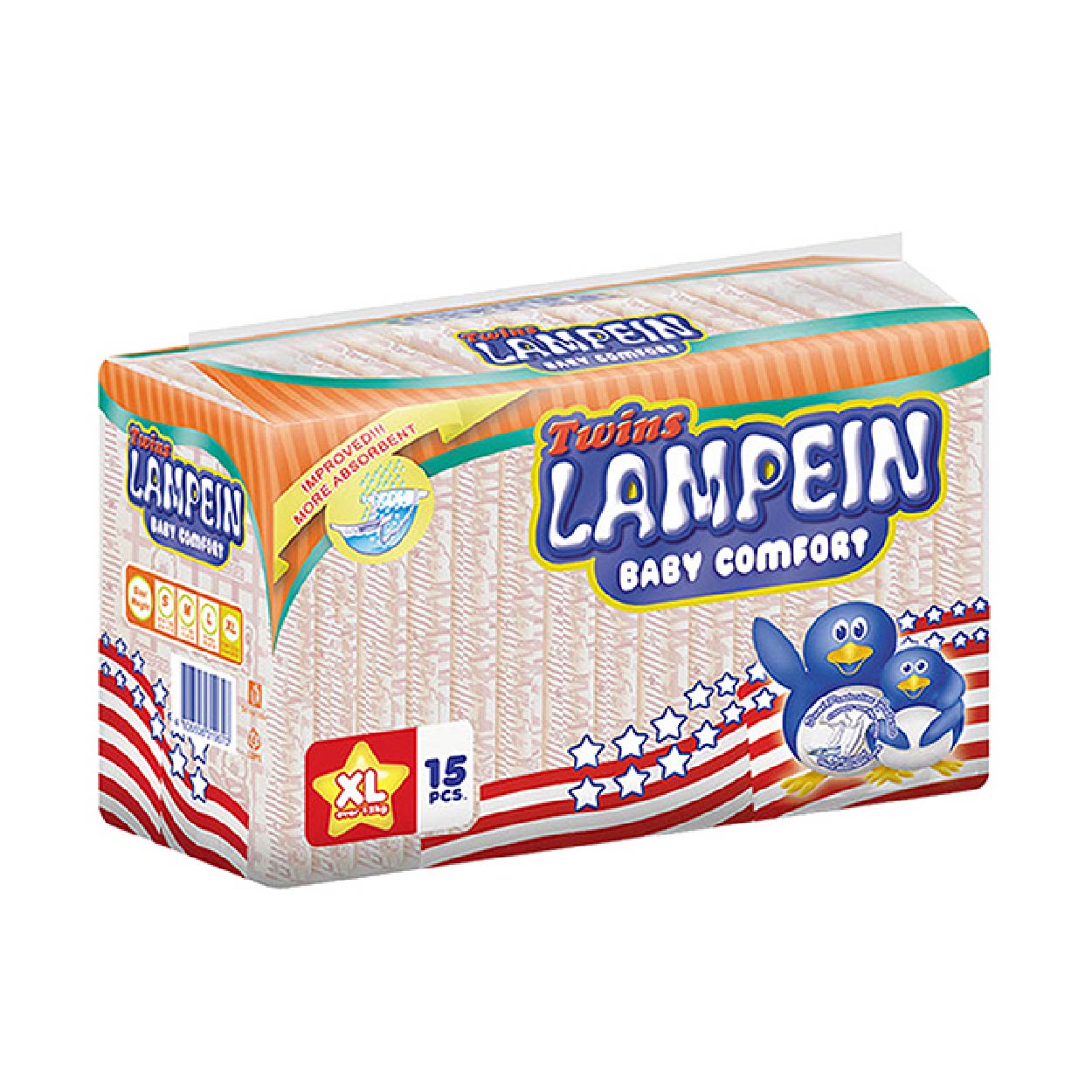 Lampein Twins Baby Comfort Diaper XL 15s