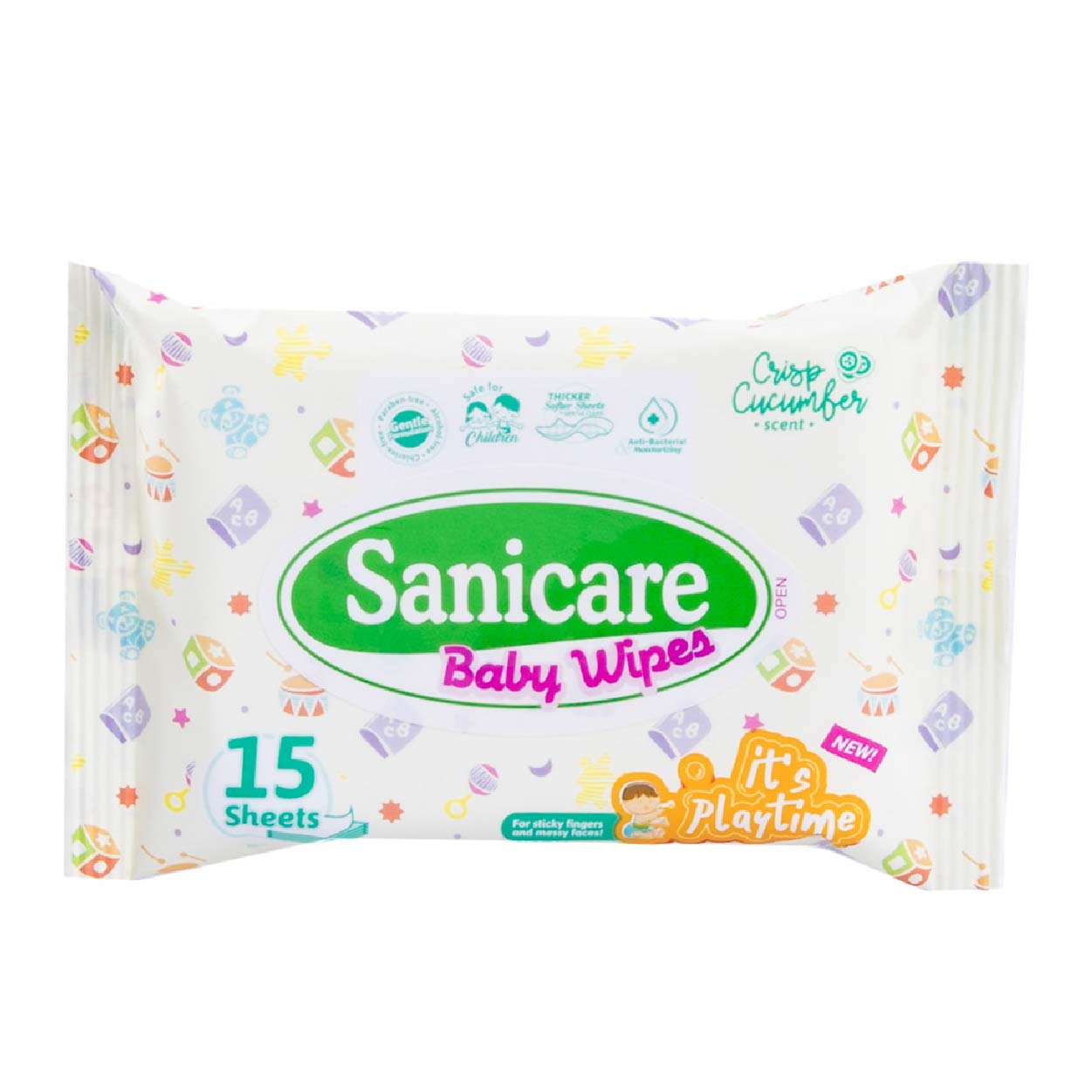 Sanicare Baby Wipes Crisp Cucumber Scent 15s