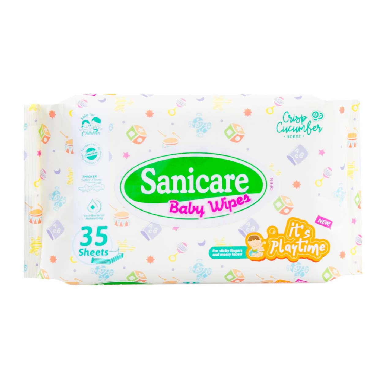 Sanicare Baby Wipes Crisp Cucumber Scent 35s