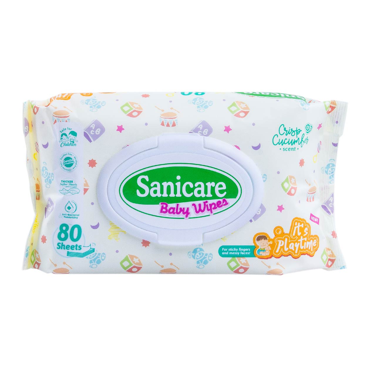 Sanicare Baby Wipes Crisp Cucumber Scent 80s