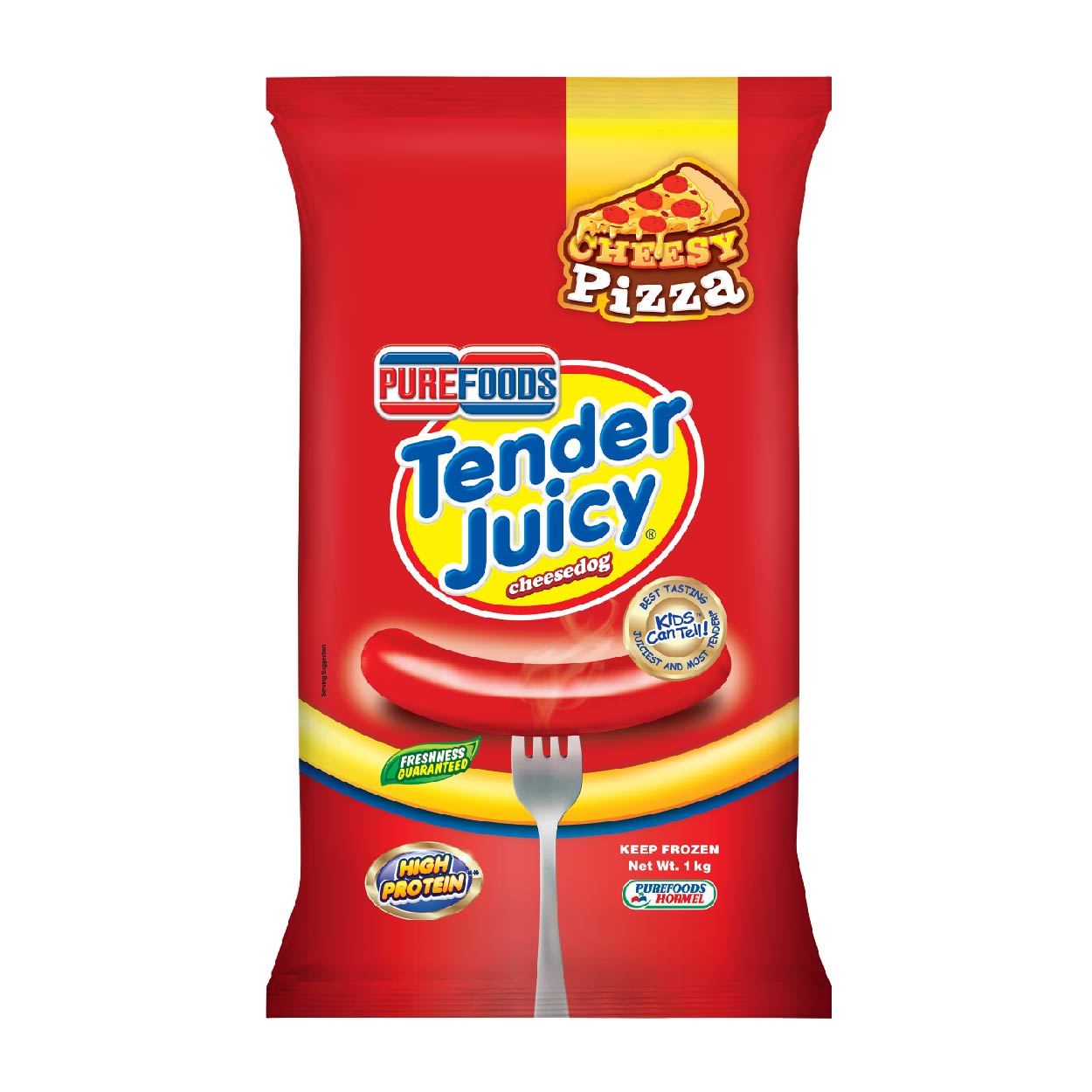 Purefoods Tender Juicy Cheesedog Cheesy Pizza 1kg