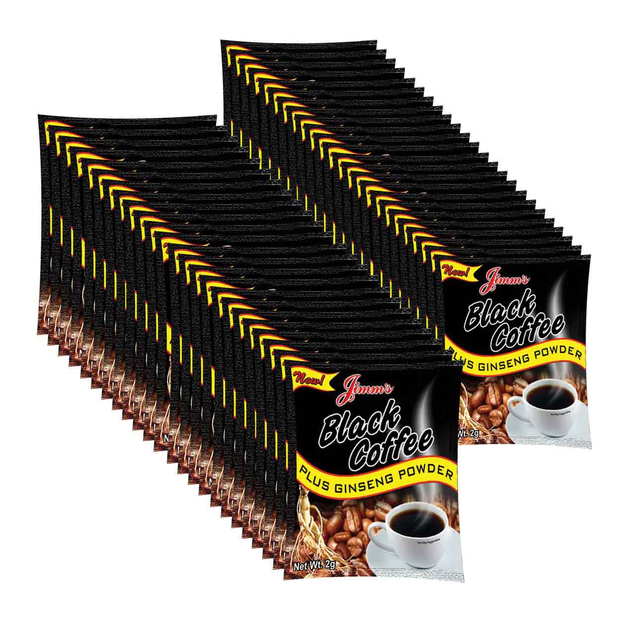 Jimm's Black Coffee Plus Ginseng Powder 48x2g