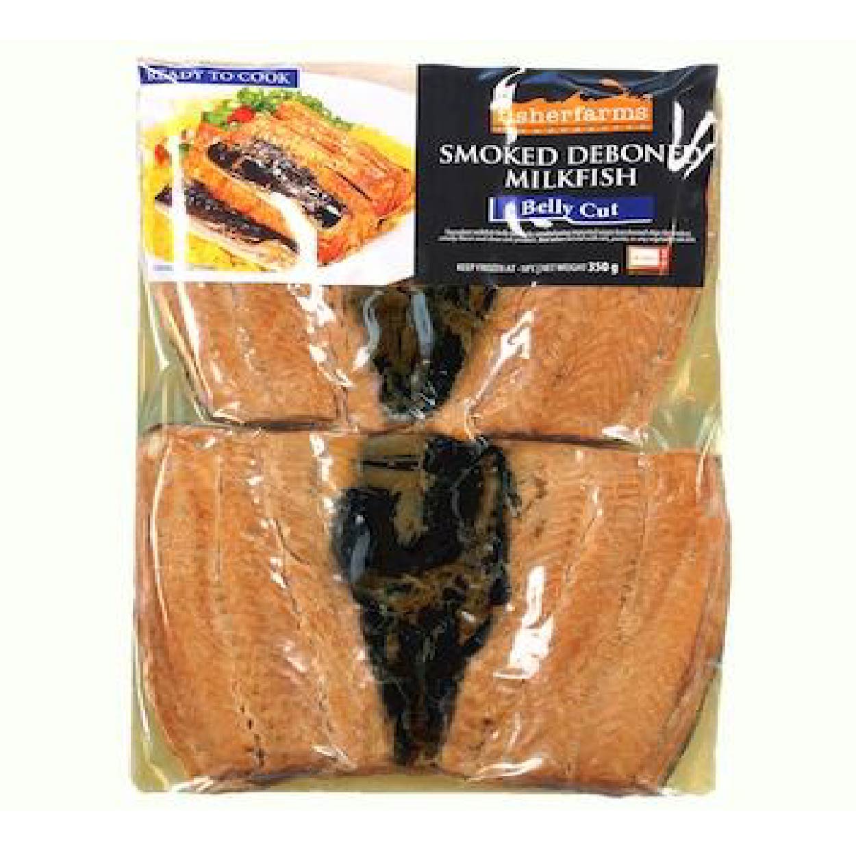 Fisherfarrms Smoked Deboned Milkfish Bangus Belly Cut 350g