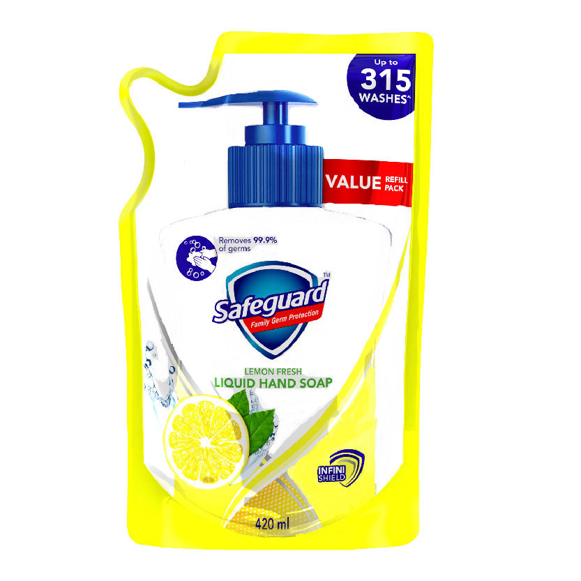 Safeguard Liquid Hand Soap Lemon 420ml Refill