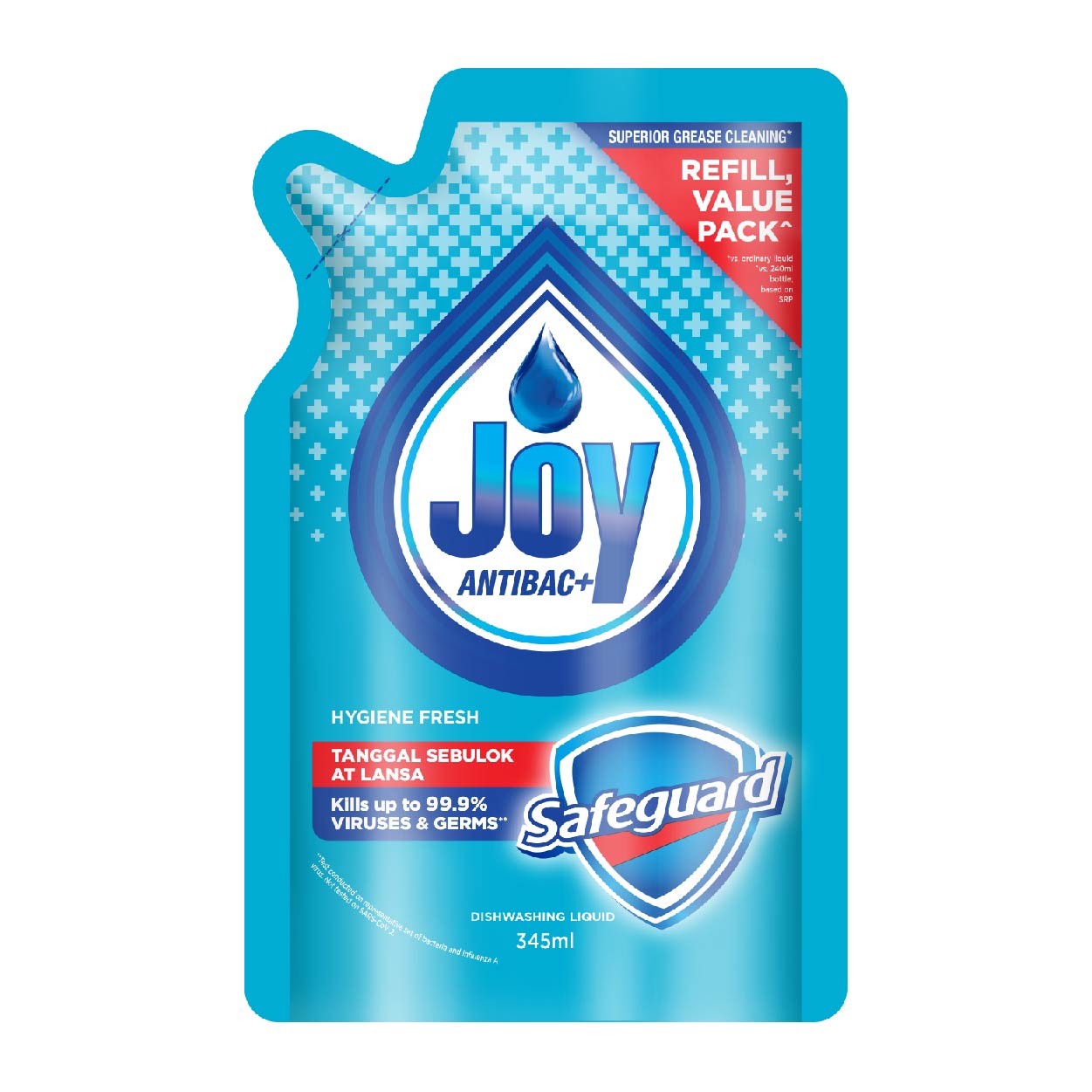 Joy Antibac+ Dishwashing Liquid Safeguard Hygiene Fresh Ref 345ml