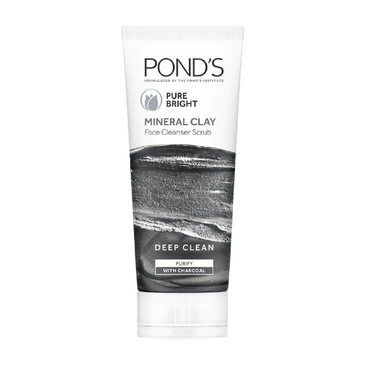Pond's Pure Bright Facial Cleanser Scrub Mineral Clay Charcoal90g