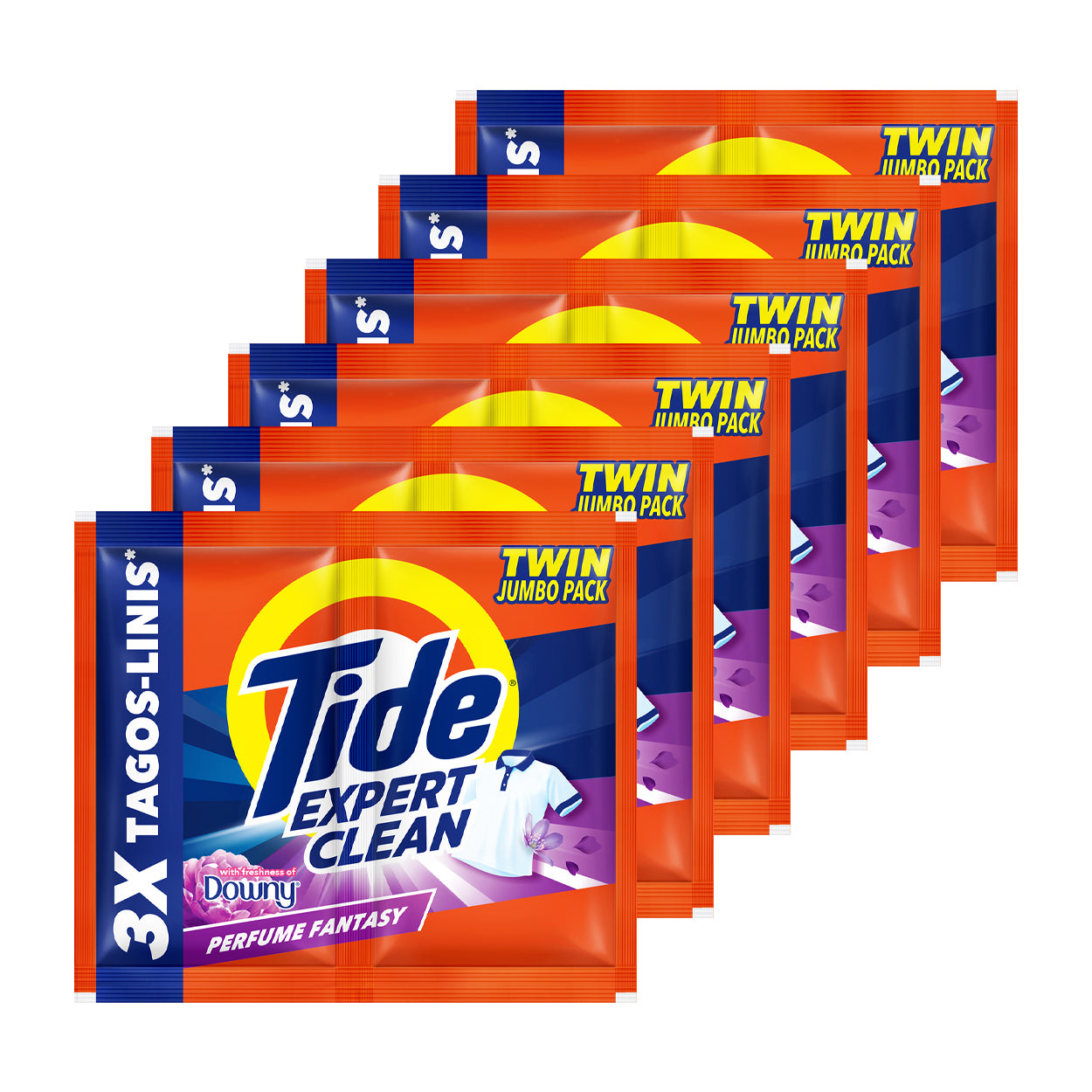 Tide Expert Clean Laundry Powder Downy PerfumeFantasy Jumbo 6x67g
