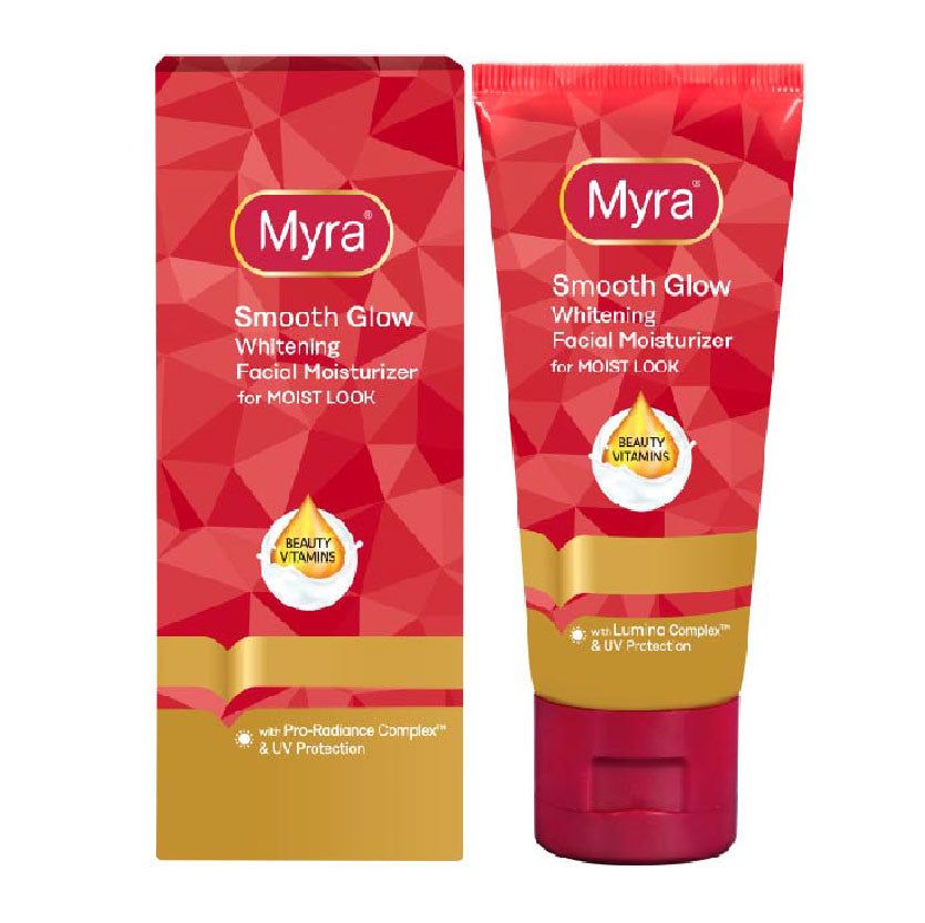 Myra Smooth Glow Whitening Facial Moisturizer Moist Look 40ml