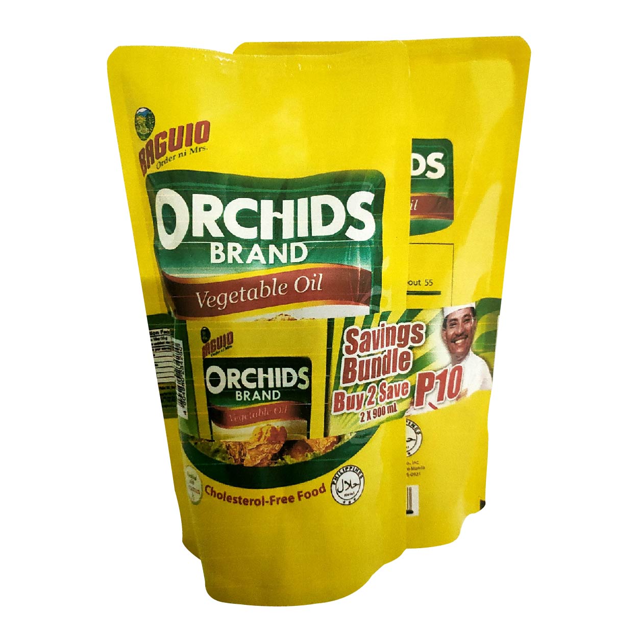 Baguio Orchids Vegetable Oil Pouch 2x900ml SAVE