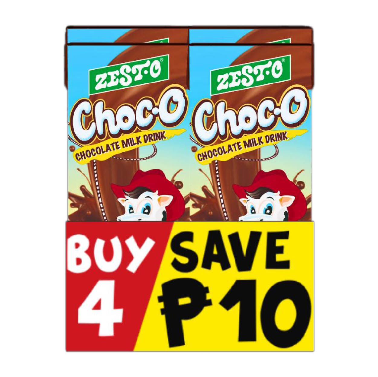 Zest-O Choc-O Chocolate Milk Drink 4x250ml SAVE