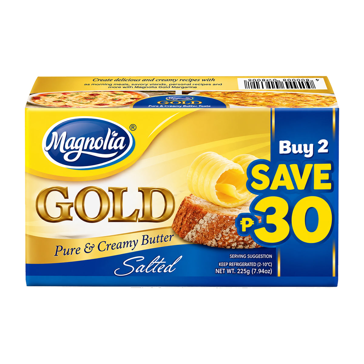 Magnolia Butter Gold Salted 2x225g SAVE