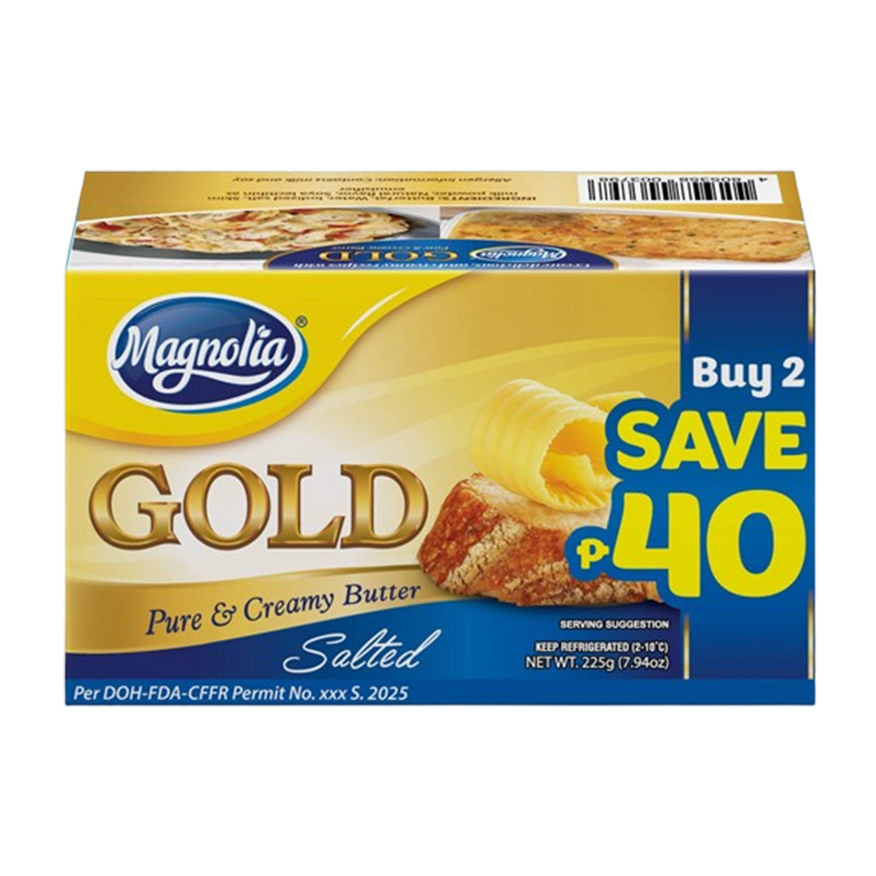 Magnolia Butter Gold Salted 2x225g SAVE