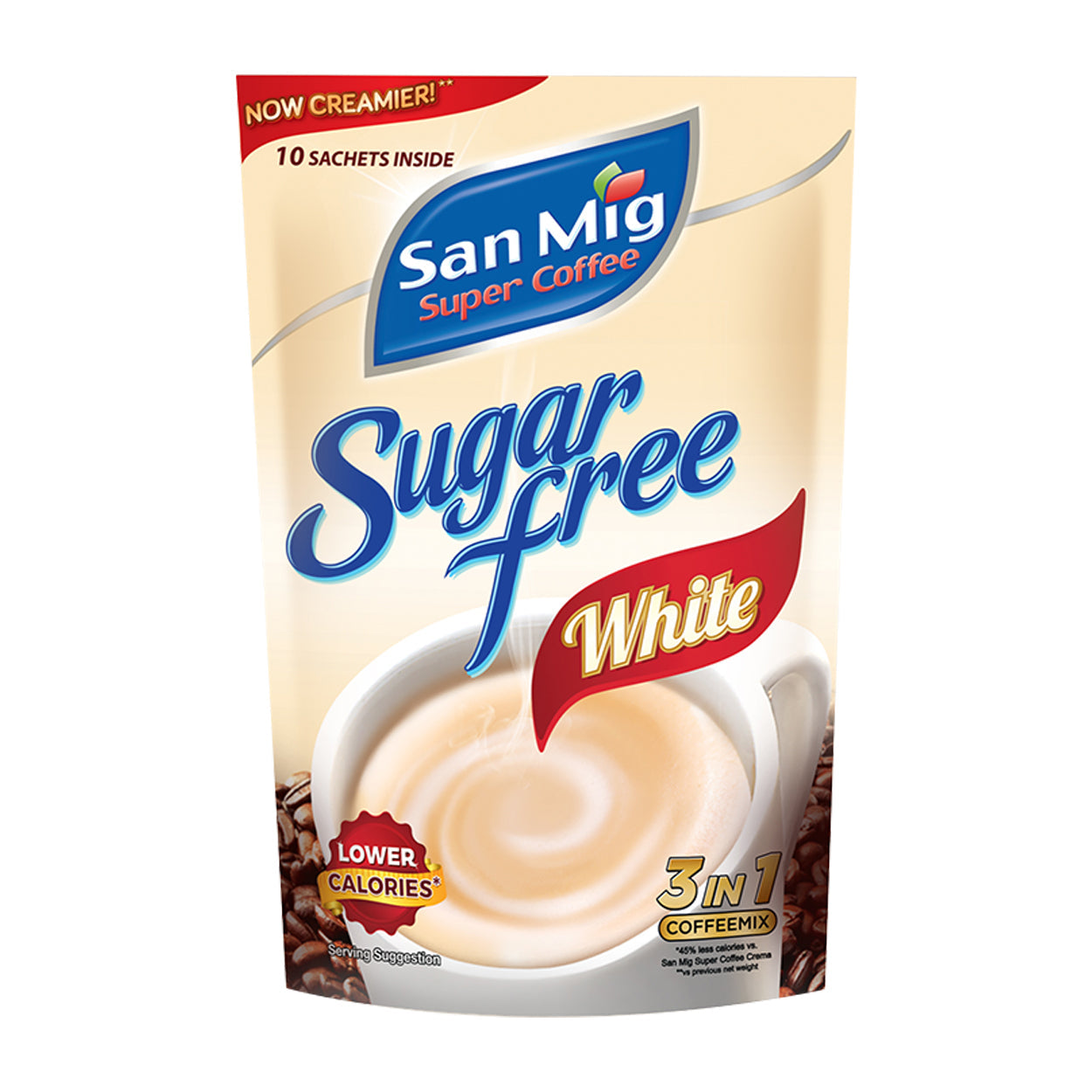 San Mig Super Coffee Sugar Free White 3in1 Coffee Mix 10x10g