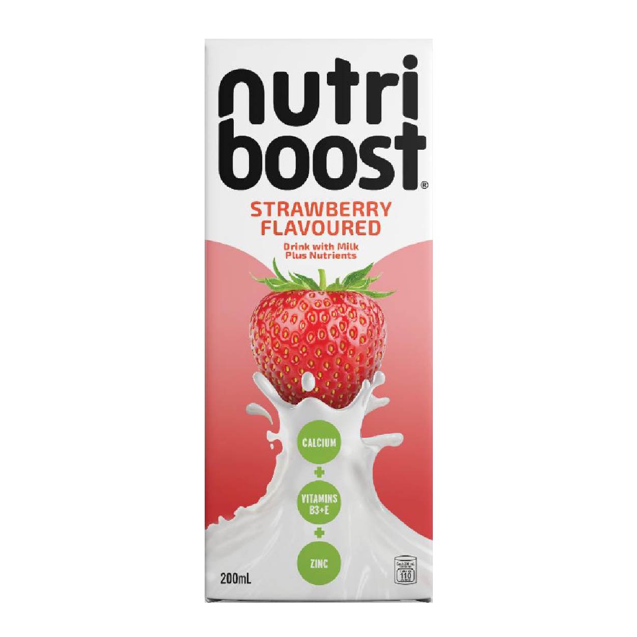 Nutriboost Strawberry Flavoured Drink with Milk + Nutrients 200ml