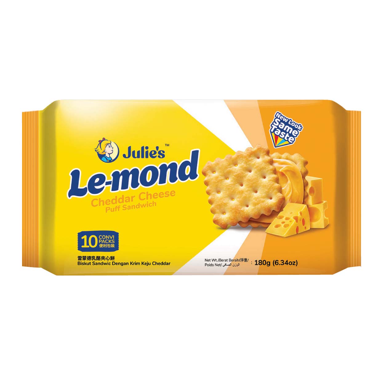 Julie's Le-mond Cheddar Cheese Puff Sandwich Biscuit 180g